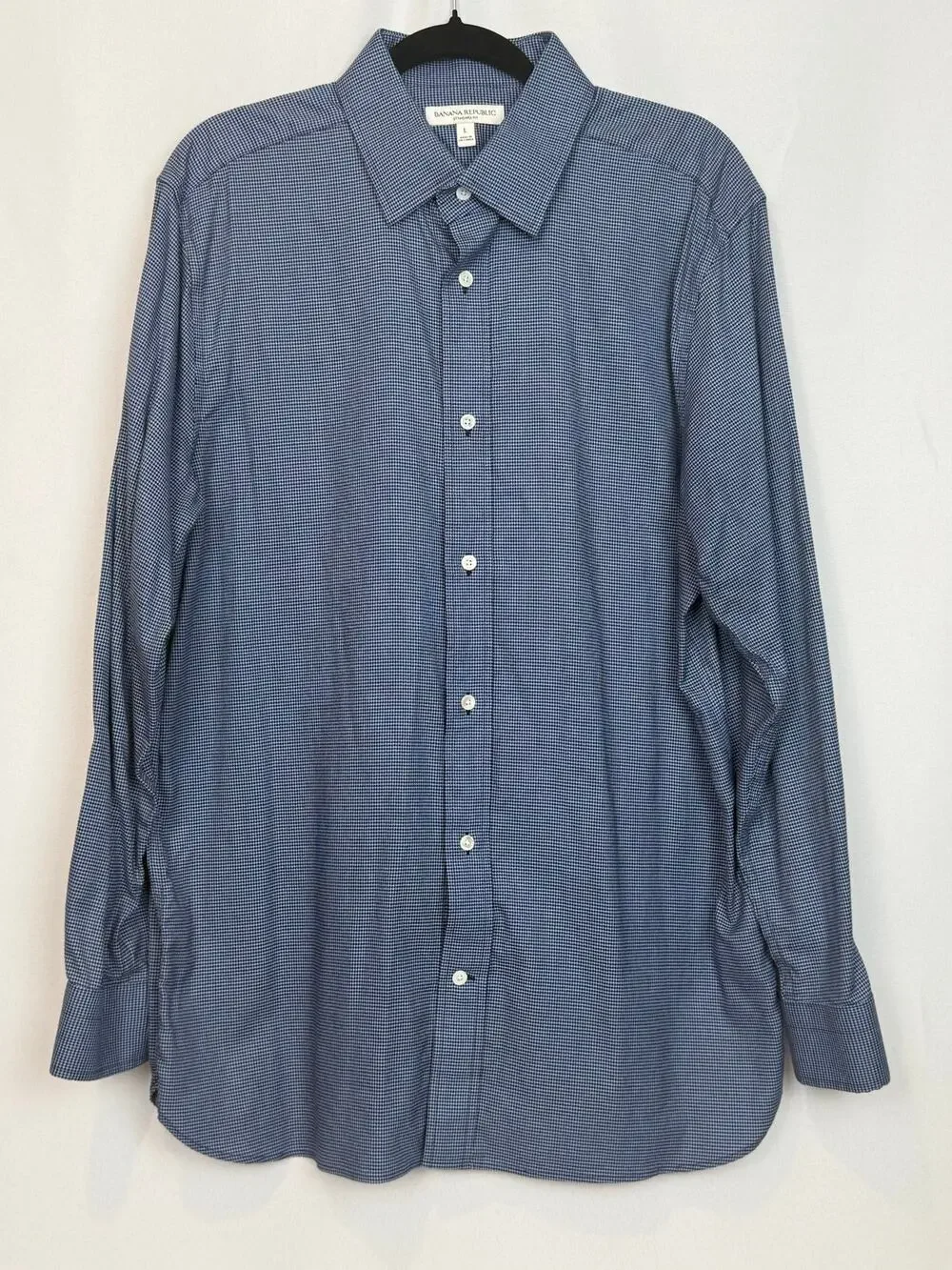 Banana Republic Men's L Houndstooth Cotton Dress Shirt